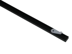 Gardinia Vorhangschienen-Set Lucy 1-läufig Schwarz-Matt 230 cm