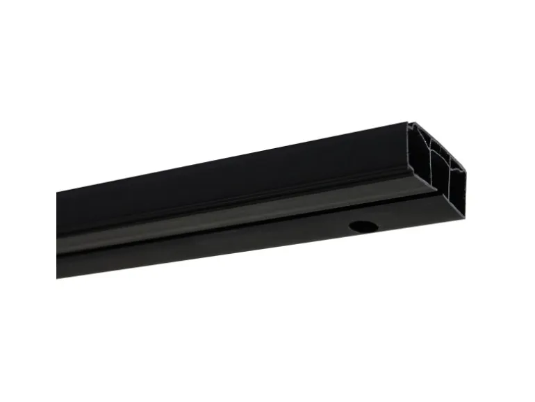 Gardinia Vorhangschienen-Set 1-Lauf Schwarz 150 cm