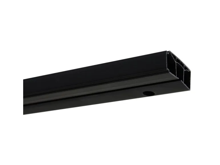 Gardinia Vorhangschienen-Set 1-Lauf Schwarz 210 cm