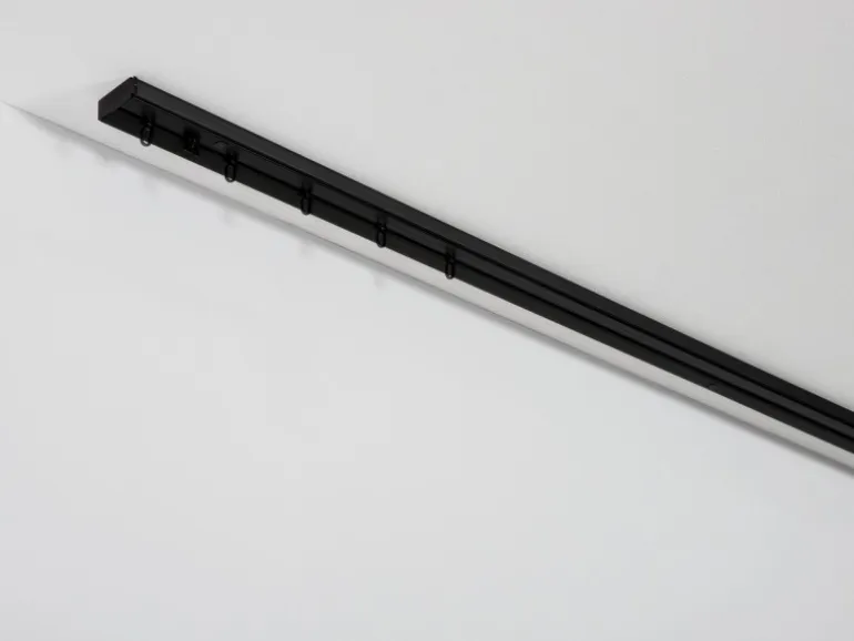 Gardinia Vorhangschienen-Set 1-Lauf Schwarz 210 cm