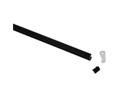 Gardinia Vorhangschienen-Set Lucy 1-läufig Schwarz-Matt 200 cm