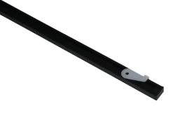 Gardinia Vorhangschienen-Set Lucy 1-läufig Schwarz-Matt 200 cm