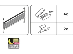 Gardinia Wabenplissee Concept Thermo energiesparend Abdunklung 90 x 130 cm Weiß