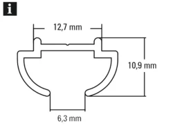 Gardinia Zierstabprofil Aluminium Weiß 160 cm