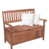 Gartenbank Houston 2-Sitzer Eukalyptus Braun 90 x 107 x 59 cm
