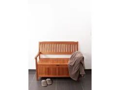 Gartenbank Houston 2-Sitzer Eukalyptus Braun 90 x 107 x 59 cm