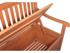 Gartenbank Houston 2-Sitzer Eukalyptus Braun 90 x 107 x 59 cm