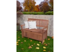 Gartenbank Houston 2-Sitzer Eukalyptus Braun 90 x 107 x 59 cm