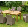 Gartenmöbel-Set Toskana 13-tlg. Natur inkl. Ausziehtisch