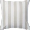 Gefülltes Kissen 40 cm x 40 cm Blockstreifen Beige