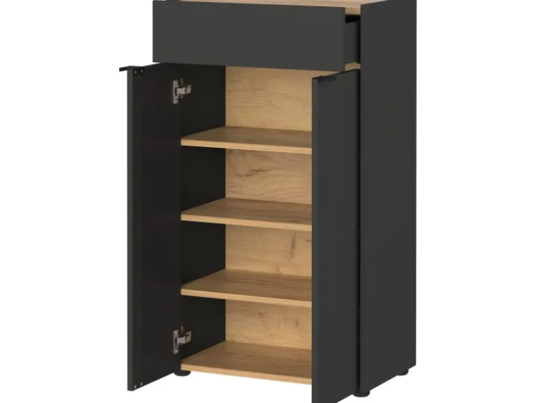 Germania Kommode Forano 4499 Graphit Eiche 56 cm x 98 cm x 34 cm