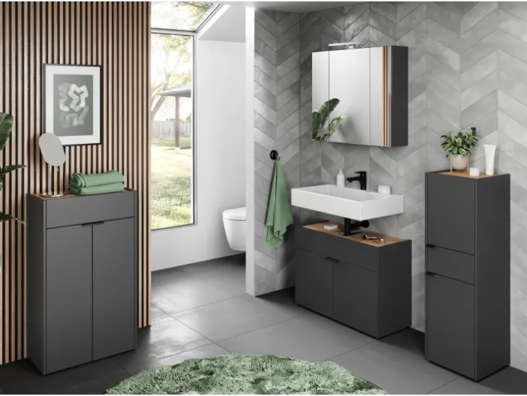 Germania Kommode Forano 4499 Graphit Eiche 56 cm x 98 cm x 34 cm