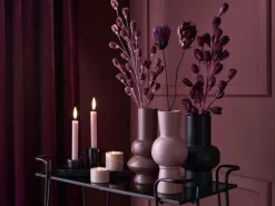 Getrockneter Dekostrauß Lilie Midnight Mystery 95 cm Lila-Schwarz