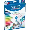 Giotto Decor Textile Textilmarker Pinselspitze verschiedene Farben 12 Stück