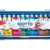 Giotto Extra Fine Plakatfarben-Set 1 Pinsel verschiedene Farben 12 Stück 12 ml