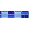 Glasbordüre Block Blau 5 cm x 30 cm
