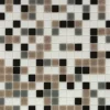 Glasmosaikmatte Black Grey Brown White 32,6 cm x 32,6 cm