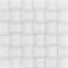 Glasmosaikmatte 3D White glänzend 25,8 cm x 25,6 cm