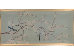 Glasplatte Minimalist Zen 21cm x 10 cm Blütendesign