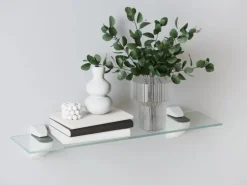 Glasregal Bransley 0,6 cm x 80 cm x 20 cm Satiniert