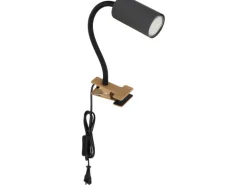 Globo Klemmstrahler Robby 1-flammig Graphit Dunkel 290 x 100 x 415 mm