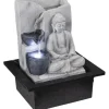 Globo LED-Brunnen Albert Kunststoff Grau