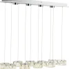 Globo LED-Pendelleuchte Amur Chrom 14-flammig