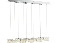 Globo LED-Pendelleuchte Amur Chrom 14-flammig