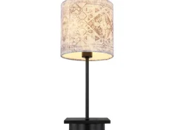 Globo Tischlampe Gabriele 1-flammig Schwarz matt 150 x 350 mm
