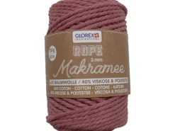 Glorex Makramee Rope 3 mm 250 g Gedreht Mauve