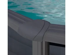 Gre Stahlwand-Pool Kea Ø 300 cm x 120 cm Rund Graphit