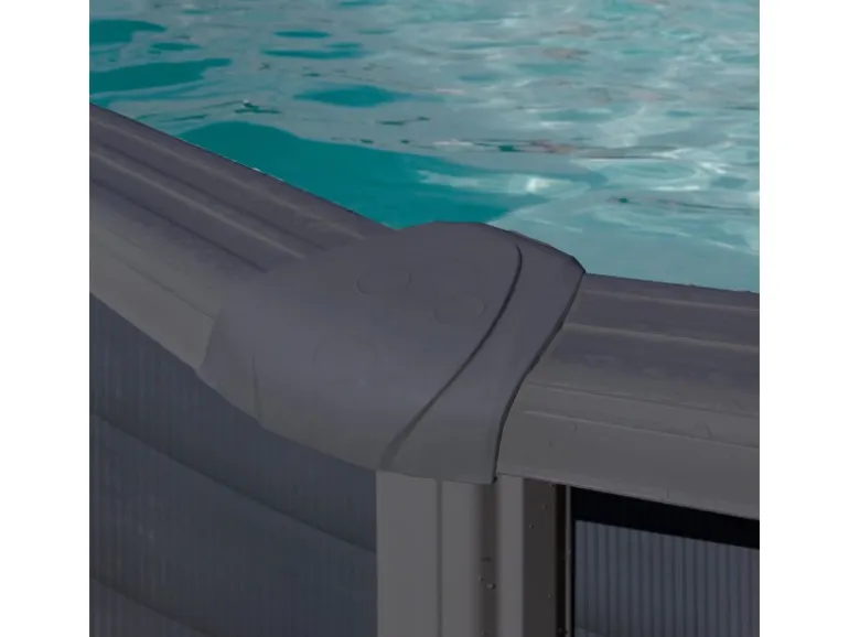Gre Stahlwand-Pool Kea Ø 300 cm x 120 cm Rund Graphit
