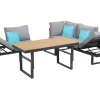 Greemotion Lounge-Gruppe San José 3-teilig Braun