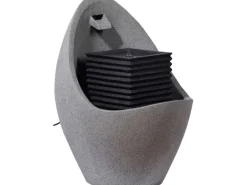 Großer Design-Gartenbrunnen in Ei-Form 49,5 cm x 49,5 cm x 66,5 cm