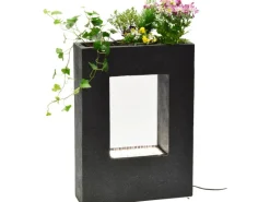 Großer Design-Gartenbrunnen mit Pflanzen-Option 54,5 cm x 19 cm x 76 cm