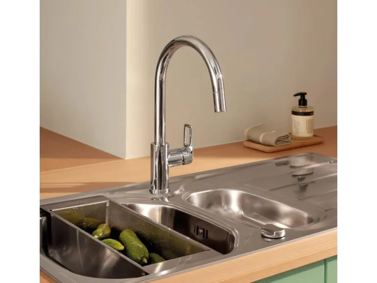 Grohe QuickFix Einhebel-Spültischarmatur Start Loop Chrom mit Brause