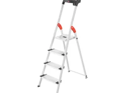 Hailo Alu-Haushaltsleiter XXL L80 Comfortline 4-stufig