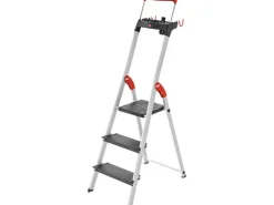 Hailo Alu-Sicherheits-Stehleiter L100 TopLine 3-stufig