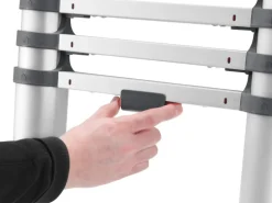 Hailo Sicherheits-Teleskopleiter FlexLine 380 Aluminium 13-stufig bis 150 kg