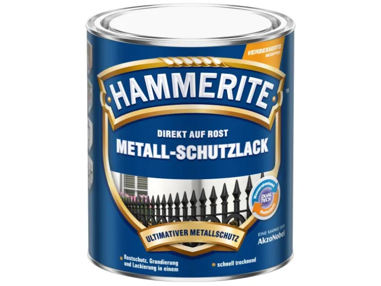 Hammerite Metall-Schutzlack Hellgrau matt 250 ml