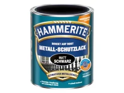 Hammerite Metall-Schutzlack Schwarz matt 250 ml