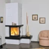Hark Kaminofen Nebraska Bank Rechts Marmor Schwarz-Weiß 8 kW EEK: A+