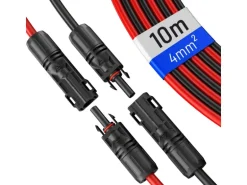hb-digital 2x 10m Solarkabel 4mm2 mit Solar Stecker Schwarz/Rot