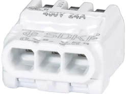 Hebelklemme 3-polig Ø 0,2 mm - 2,5 mm 10 Stück