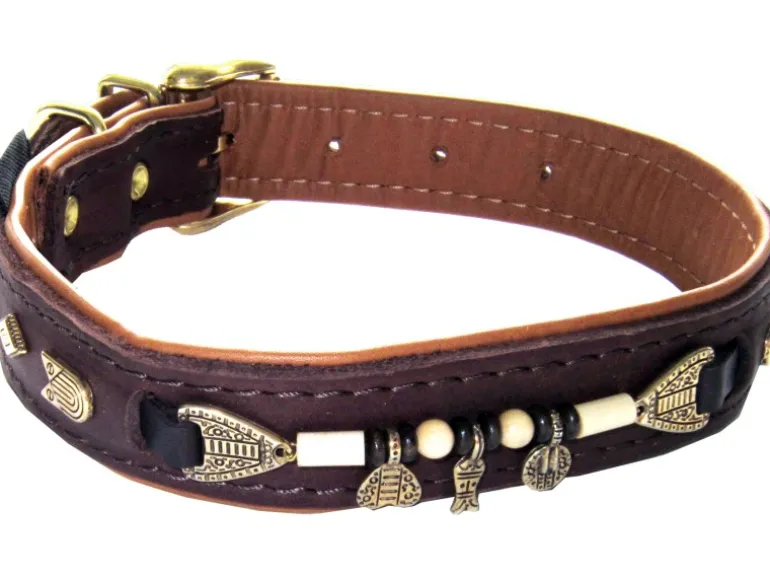 Heim Hundehalsband Buffalo Breite 25 mm Länge 65 cm Braun/Cognac