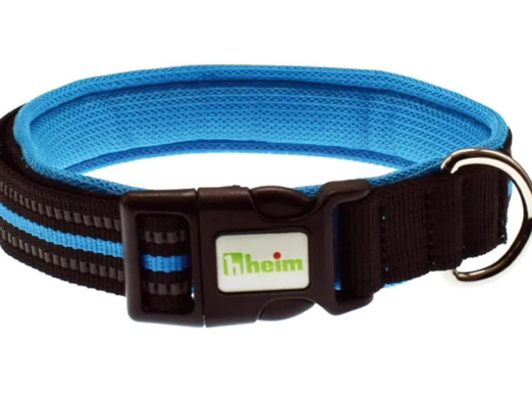 Heim Hundehalsband Signal reflektierend Gr. L Breite 25 mm Länge 48 - 57 cm Blau