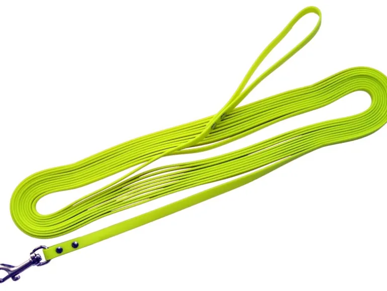 Heim Hunde-Suchleine BioThane Breite 13 mm Länge 10 m Neongelb