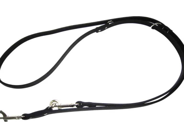 Heim Hunde-Vorführleine Softleder Breite 14 mm Länge 300 cm Schwarz
