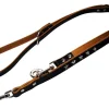 Heim Hunde-Vorführleine Stern Breite 18 mm Länge 200 cm Schwarz-Natur