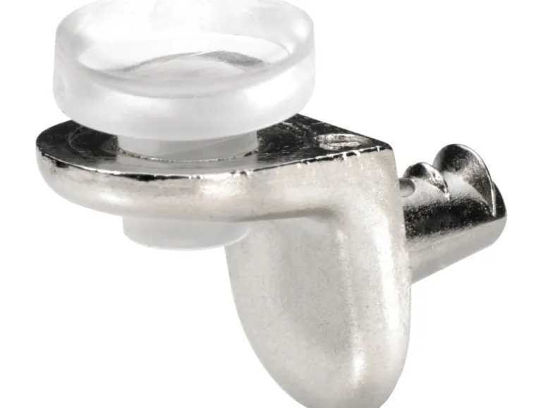 Hettich Glas-Bodenträger Sekura 8 Ø 5 mm Zinkdruckguss Vernickelt 8 Stück